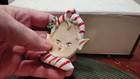 Vintage Made In Japan Christmas Pixie Spoon Rest   Teabag Holder