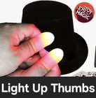 Magic Trick Thumb Tips Light-up Finger Glow Tricks Magicians Illusion Prop T7