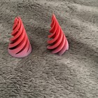 Heatless Mini Spiral Curl Barrel Hair Rollers  Pink red  Lot Of 2