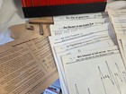 Vintage Ddr German Kinder Zither 21-string Red Floral W Box Notes Tuning Key Vg 