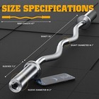 Olympic Barbell Curl Bar  47    Strength Training Ez Bar  370 Lbs Weight Capacity