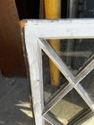 Antique C1900 Mission Style Tudor Diamond Pane Window Frame 28 5    X 22    X 1 75