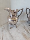 Middletown Plate Co  Antique Triple Silverplate Vase Vessel Marked 900 Set Of 3 