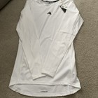 Men s Adidas Techfit Long Sleeve Training Shirt Xl White Nwt