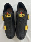Vintage Sidi Revolution Cycling Shoes 1980s Black Yellow Italy  Size 42