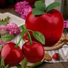 7 2inch Red Artificial Large Cherry Fake Fruit Decoration Simulation Big Cher   