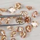 Natural 5 Mm 15 Pcs Lot Egl Certified Cambodian Champagne Zircon Loose Gemstone