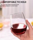 Stemless Wine Glasses Set Of 6 15oz Colored Tumbler Wine Glass Cups