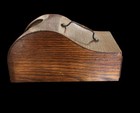Antique Oak Fraternal Concealed Ballot  Box Meeting House Unusual Shape Marbles