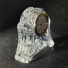 Waterford Abbey Clock  Cut Lead Crystal  Silver   Gold Face  Ireland