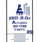 Eisco Labs 250ml Graduated Cylinder  Class A - Blue Graduations  Round Base