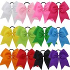 10 Usa 10 Jumbo 7  Cheer Bow Ponytail Holder Big Girls Large Hair Bows