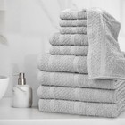 M ainstays 10 Piece Bath Towel Set With Upgraded Softness   Durability  Gray