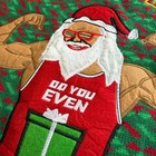 Blizzard Bay Mens Xl Muscle Santa Do You Even Gift Ugly Christmas Sweater Nwt