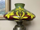 Cased Glass Gwtw Oil Lamp