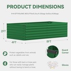 2pcs 8x4x2ft Galvanized Raised Garden Bed For Vegetables Flowers Herb Green