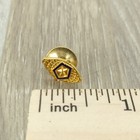 Vintage Tie Tack Pin Grid World Pentagon W  Star Center Men s Jewelry Accessory