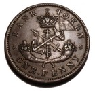 Old Canadian Coins 1850 Bank Of Upper Canada Half Penny Token