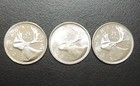 1964 1965 1966 Canada 25 Cents Quarter Lot 3 Silver Unc Coins Elizabeth Ii Km 62