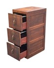 Antique Tiger Oak Three Drawer File Cabinet With Raised Panels By Globe Wernicke