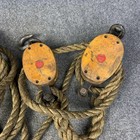 Vintage Wood Block And Tackle With Rope Anvil Art Deco Sailing Ship Nautical 