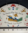 Vintage Wooden Perpetual Wall Calendar The Seasons May Come And Go Incomplete