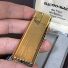 Gold Toned Colibri Electro Quartz Lighter With Original Case Untested Vintage