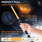 Premium Hookah Hose With Mouthpiece   60 Long Silicone Water Pipe Hose Washable