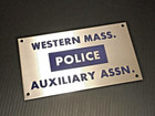 Western Massachusetts Police Auxiliary Association Brushed Aluminum Sign