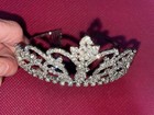 Silver Wedding Bridal Crown Rhinestone Party Pageant Tiara With Side Combs
