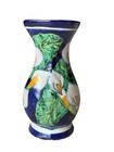 Talavera Pottery Mexican Vase Folk Art Hand Painted Home Decor Ceramic 10 