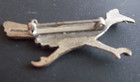 Vintage Southwestern Sterling Silver Roadrunner Brooch W  Turquoise Cabochon
