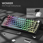 Womier Pudding Keycaps  Black Pbt Keycaps 60 65 75 100 Percent 130