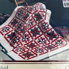 Vintage Hand Quilted Patchwork Throw Quilt Wall Hanging 50    X 60    Christmas Nos