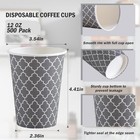 Coffee Cups 12oz 500 Pack  Disposable Coffee Cup  Disposable Cups 12 Oz Hot Cups