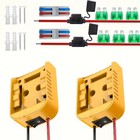 2-pack Power Wheels Adapter For Dewalt 20v Max Battery Diy Connector Fuse Switch