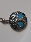 Turqoise Sterling Silver - Tree Of Life Necklace pendant 18    2  Extender Chain