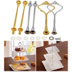 Crown 2   3 Tier Cake Cupcake Plate Stand Handle Hardware Fitting Holder