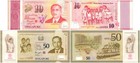 Singapore 10-50 Dollars 2 Pieces Set  2015  P-56-61  Unc Commemorative  Polymer 