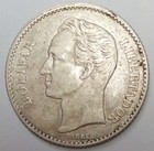 1924 Venezuela One Bolivar Silver Coin