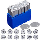 12pcs Theme Design Metal Stamp Punch With Tool Case For Jewelry Leather Stamping
