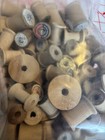 75 Vintage Wooden Sewing Thread Spools  All Sizes  No Thread On The Spools