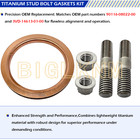 Titanium Head Pipe Exhaust Bolt Gasket Kit Fit For Yamaha Yz400f Yz426f Yz450f
