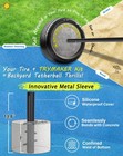 Tetherball Set  Tether Balls And Rope Set With Pole 10 43ft Height Heavy Duty   