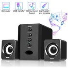 Computer Speakers System Stereo Bass Subwoofer Led Desktop Laptop Pc Usb Wired