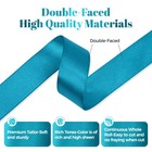 7 8 Inch X 25 Yards Turquoise Blue Double Faced Satin Polyester Ribbon Wrap