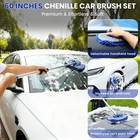 Car Wash Brush With Long Handle  60   Car Wash Mop  7pcs Chenille Microfiber
