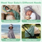4pcs Muslin Baby Towels Set Hooded Cotton Soft Absorbent Newborn Gift