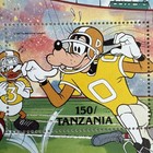 Tanzania Disney Stamps--souvenir Sheet--let s Have Super Sunday--scott   433-mnh