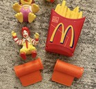Vtg 90s Mcdonalds Happy Meal Ronald Mcdonald Fries Toy Lot Of 6 